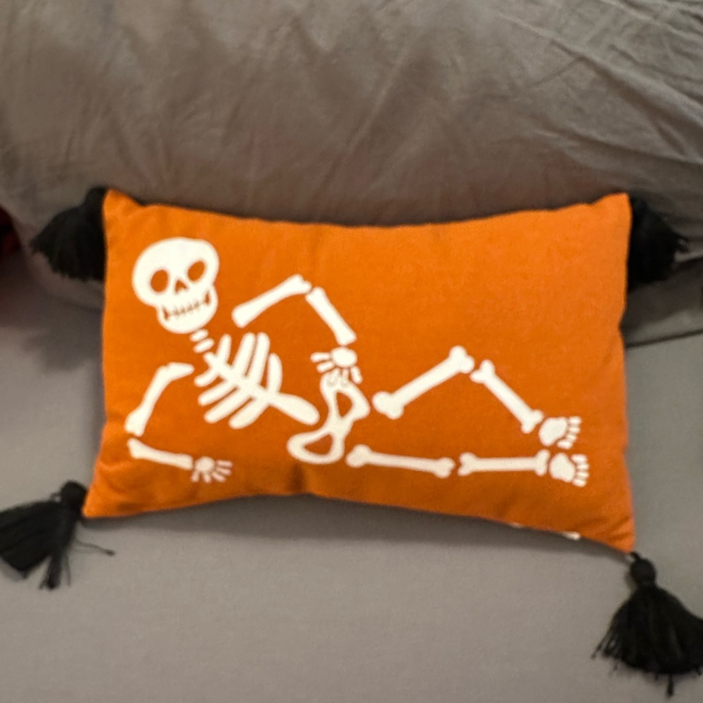 Skeleton pillow